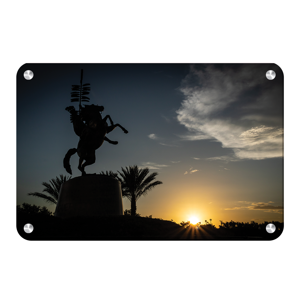 Florida State Seminoles - Seminole Sunrise Silhouette - College Wall Art #Canvas