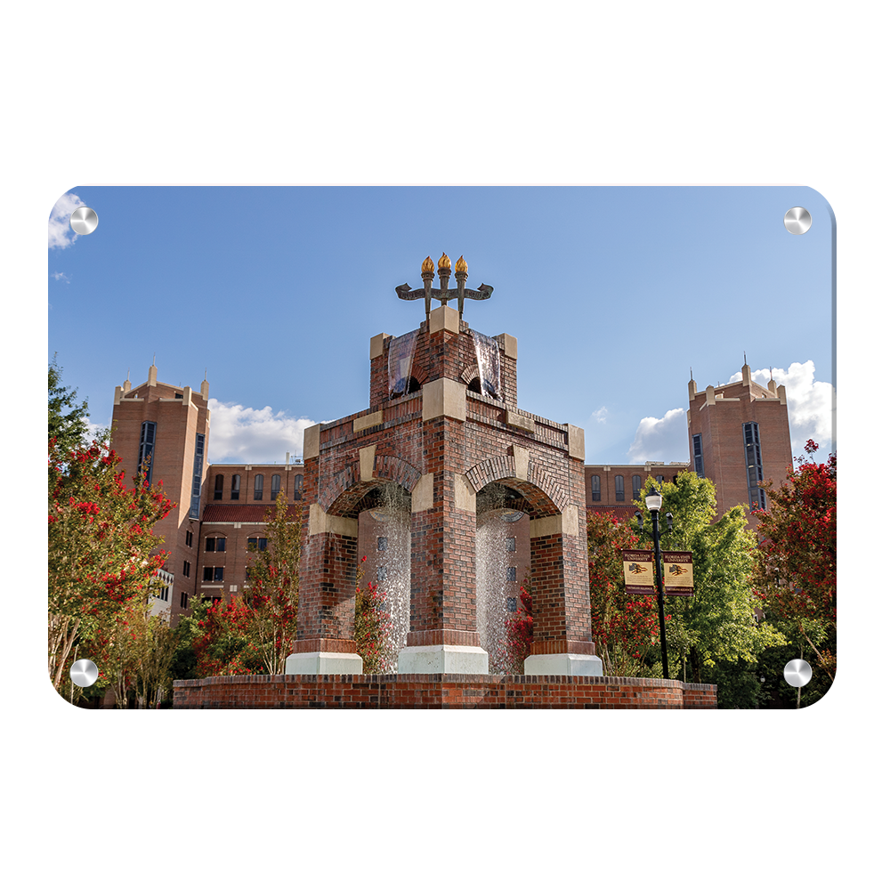 Florida State Seminoles - Fountains and Football - College Wall Art #Canvas