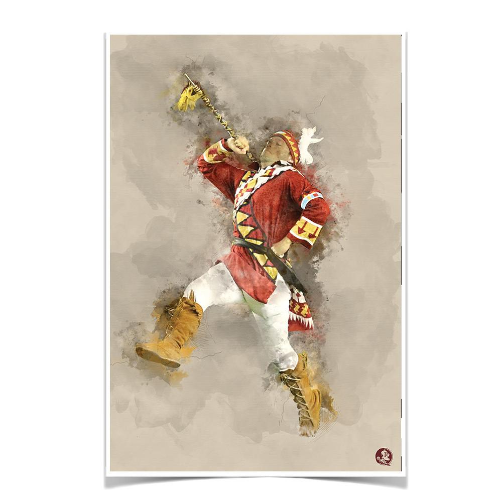 Florida State Seminoles - Seminole Watercolor - College Wall Art #Canvas