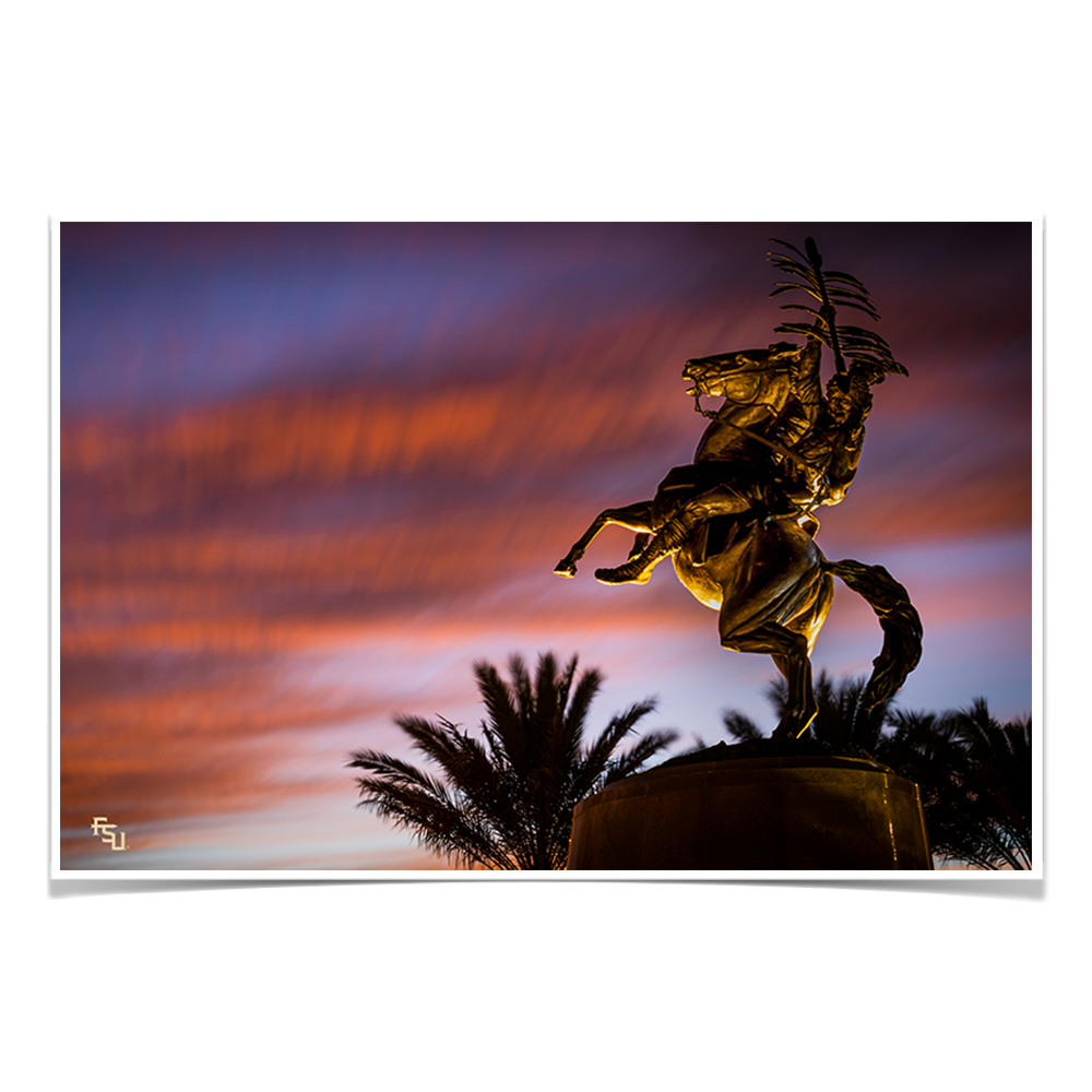 Florida State Seminoles - Osceola Last Light -College Wall Art #Canvas