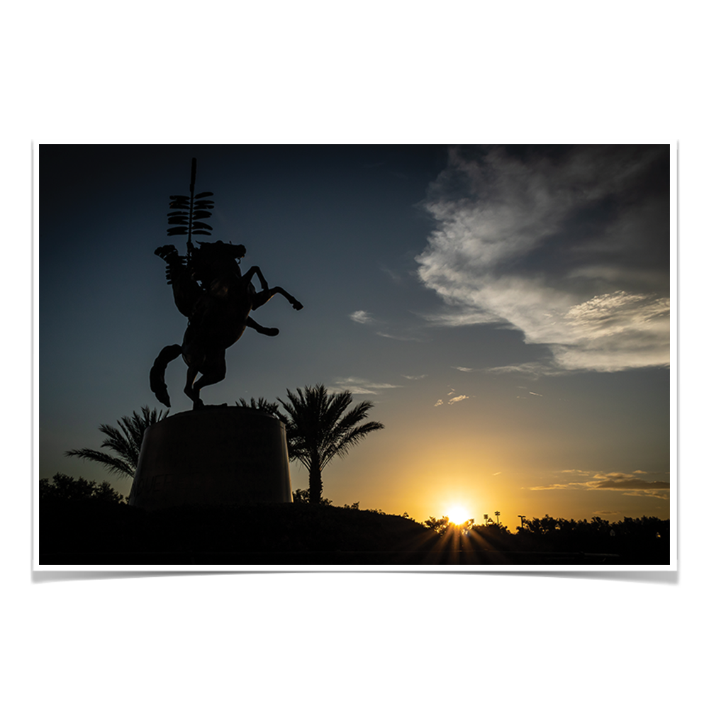 Florida State Seminoles - Seminole Sunrise Silhouette - College Wall Art #Canvas