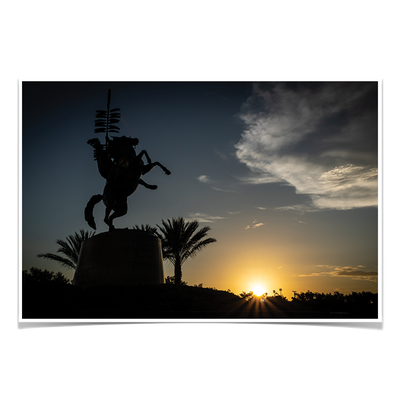 Florida State Seminoles - Seminole Sunrise Silhouette - College Wall Art #Poster