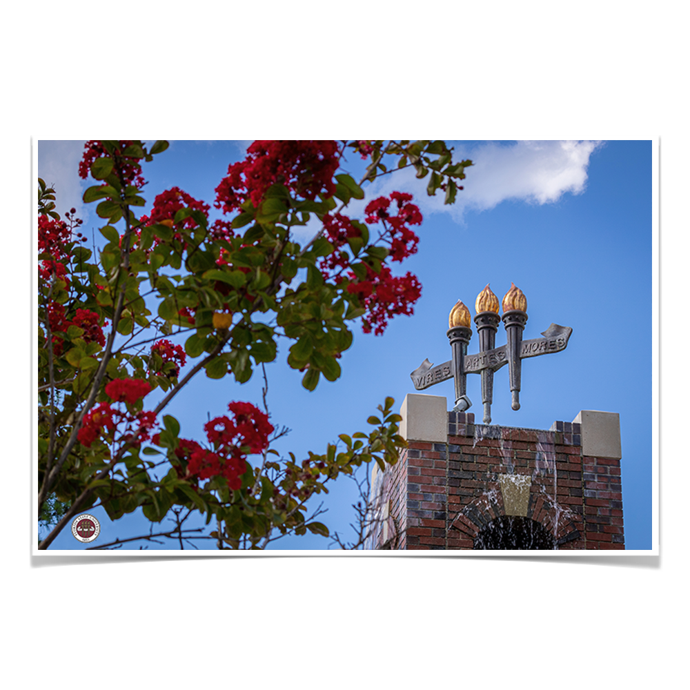 Florida State Seminoles - Red Bloom Torches - College Wall Art #Canvas