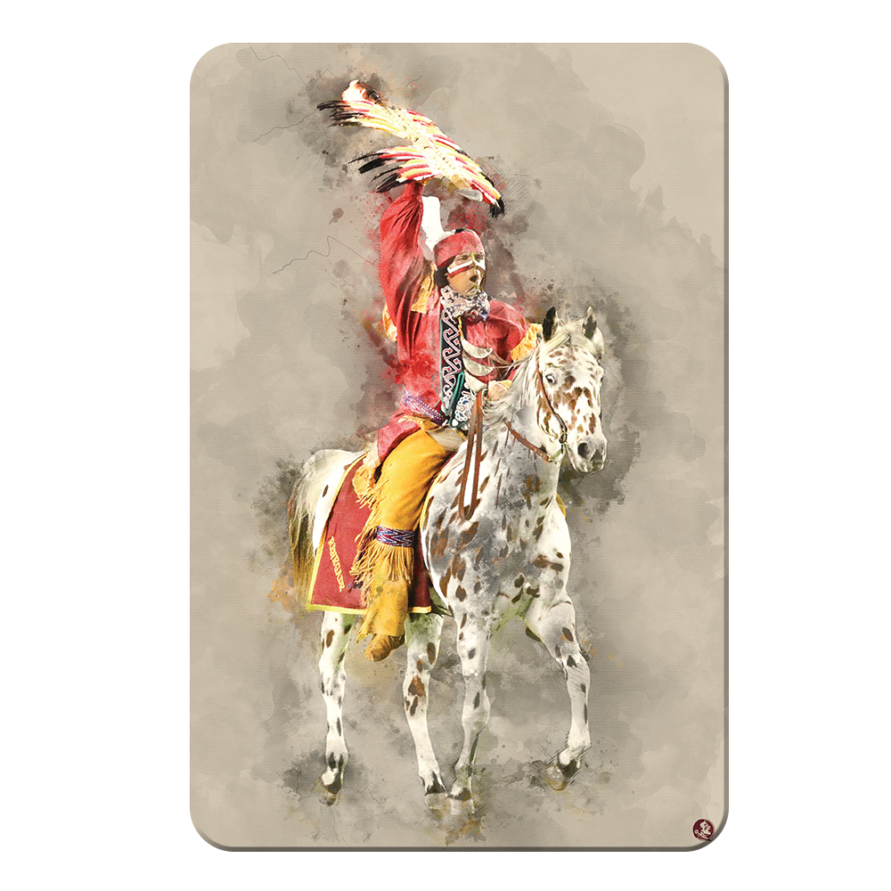 Florida State Seminoles - Osceola Watercolor - College Wall Art #Canvas