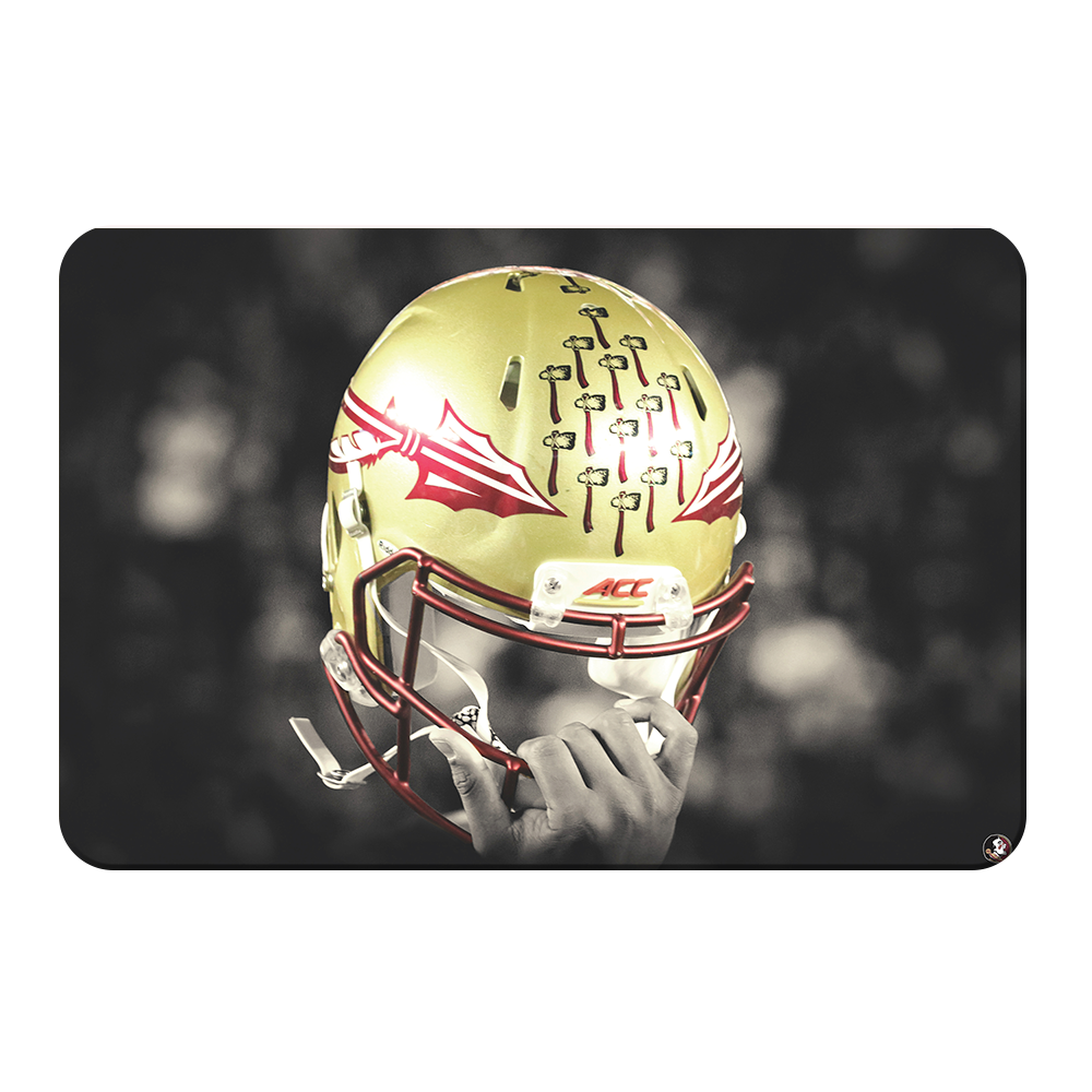 Florida State Seminoles - Seminole Helmet Held High - College Wall Art #Canvas
