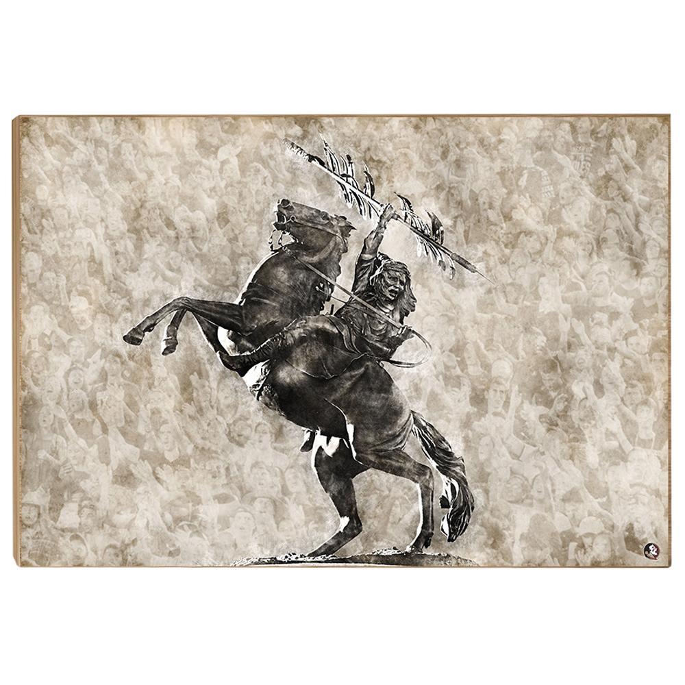 Florida State Seminoles - Vintage Osceola - College Wall Art #Canvas