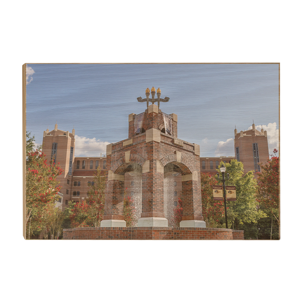 Florida State Seminoles - Fountains and Football - College Wall Art #Canvas