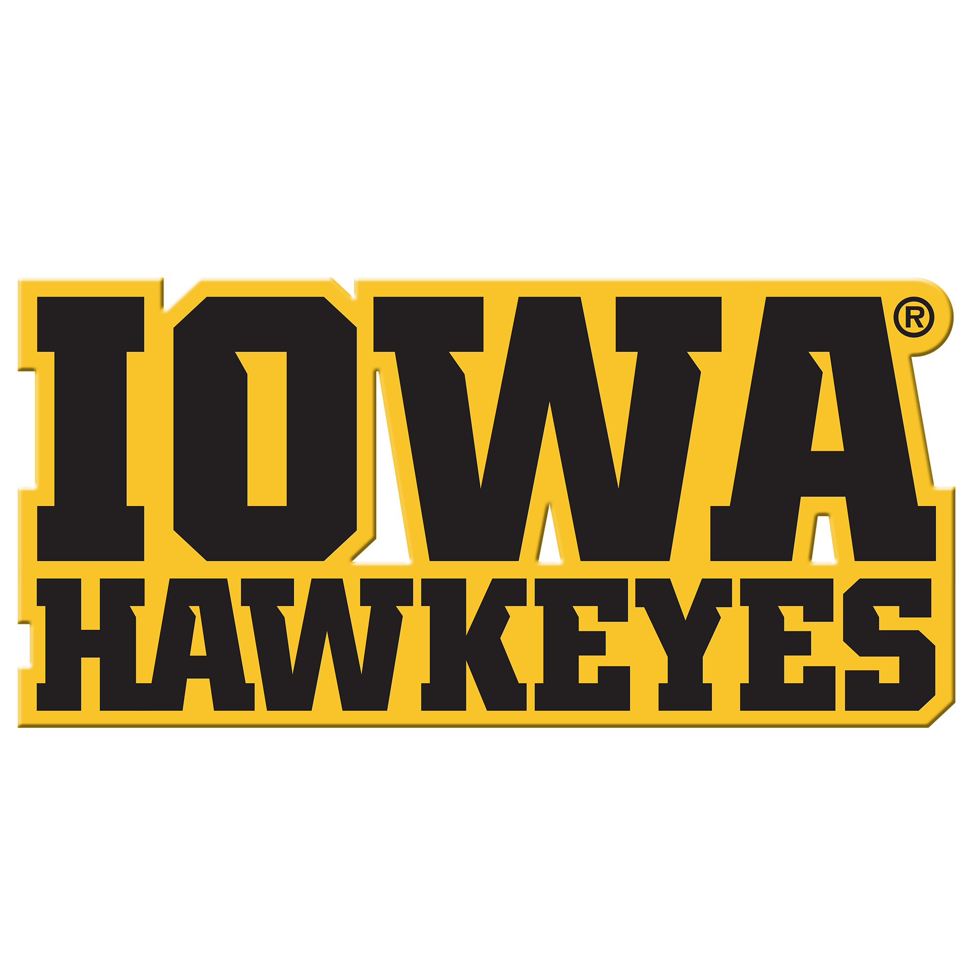 Iowa Hawkeyes - Iowa Hawkeyes Single Layer Dimensional - College Wall Art