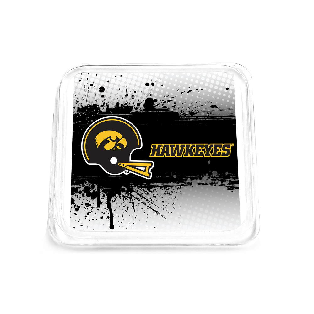 Iowa Hawkeyes - Iowa Black Helmet Hawkeyes Drink Coaster
