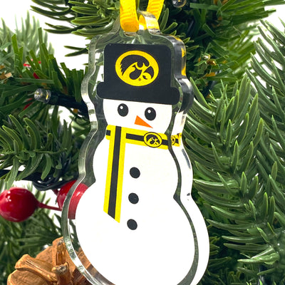 Iowa Hawkeyes - Iowa Snowman Double-Sided Ornament