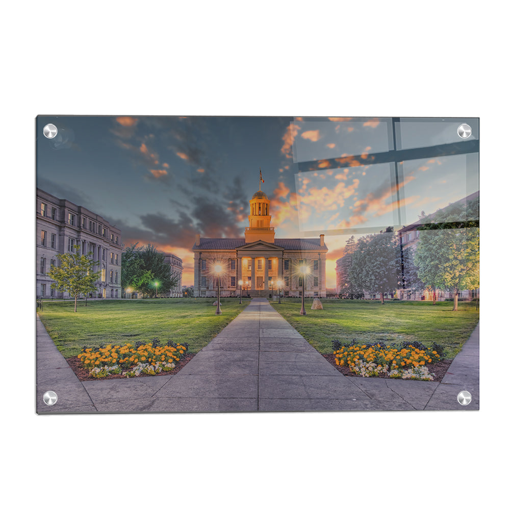 Iowa Hawkeyes- Pentacrest Sunset - College Wall Art #Canvas