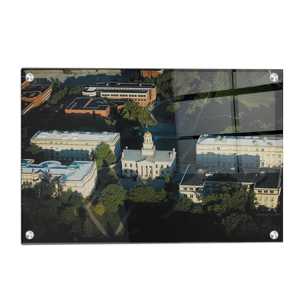 Iowa Hawkeyes - Aerial Pentacrest - College Wall Art #Canvas