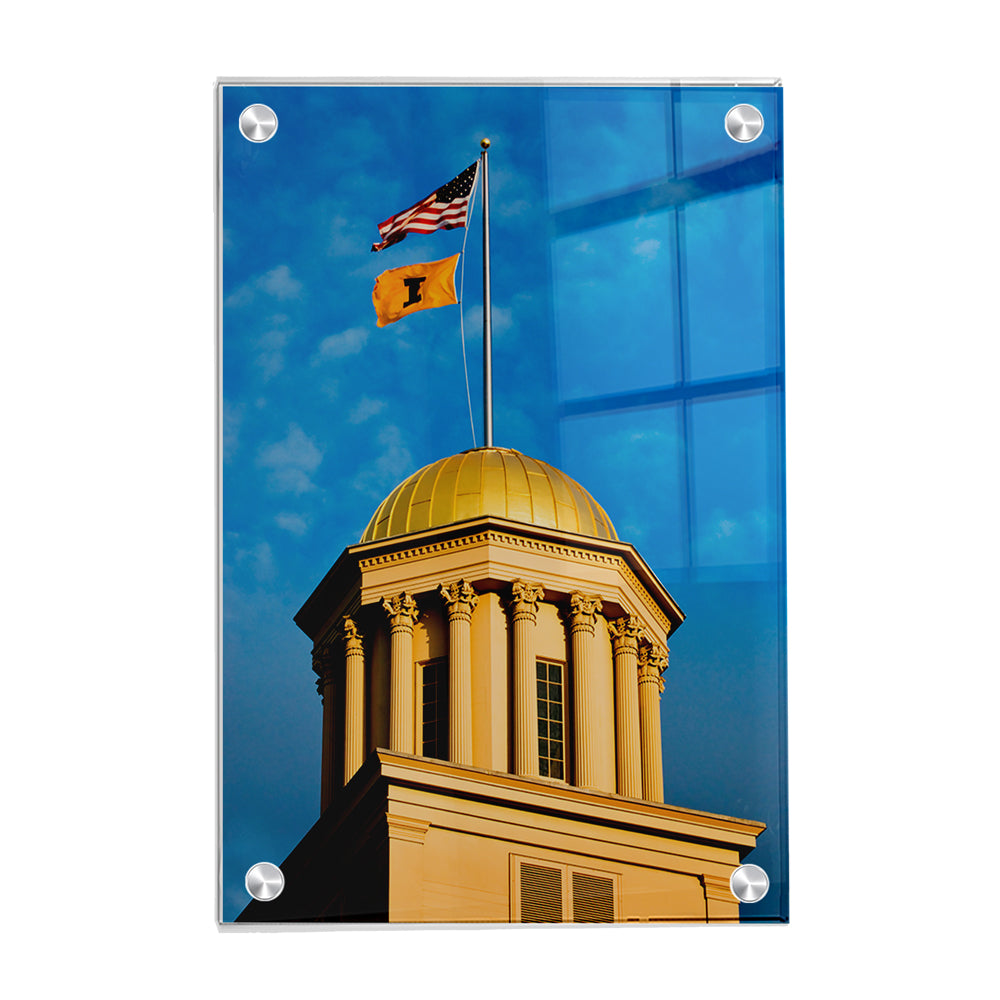 Iowa Hawkeyes - The Gold Dome - College Wall Art #Canvas