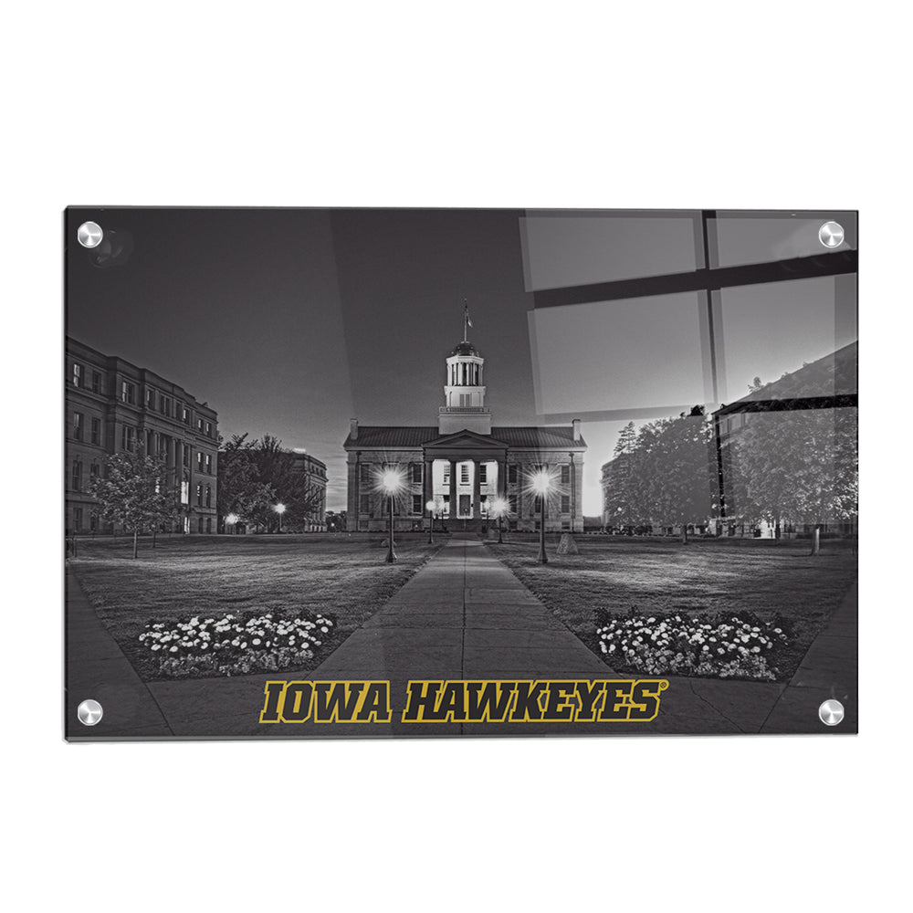 Iowa Hawkeyes - B&W Iowa Hawkeyes - College Wall Art #Canvas