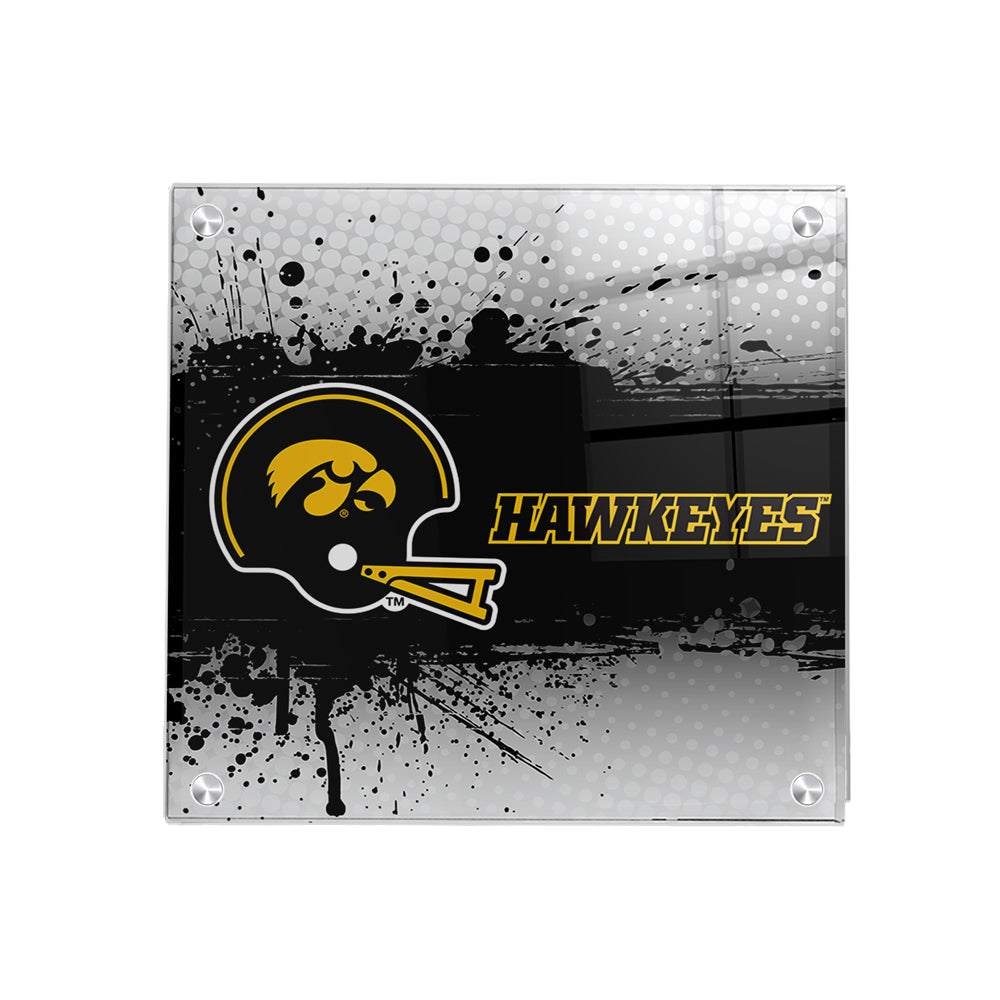 Iowa Hawkeyes - Iowa Black Helmet Hawkeyes - College Wall Art #Canvas