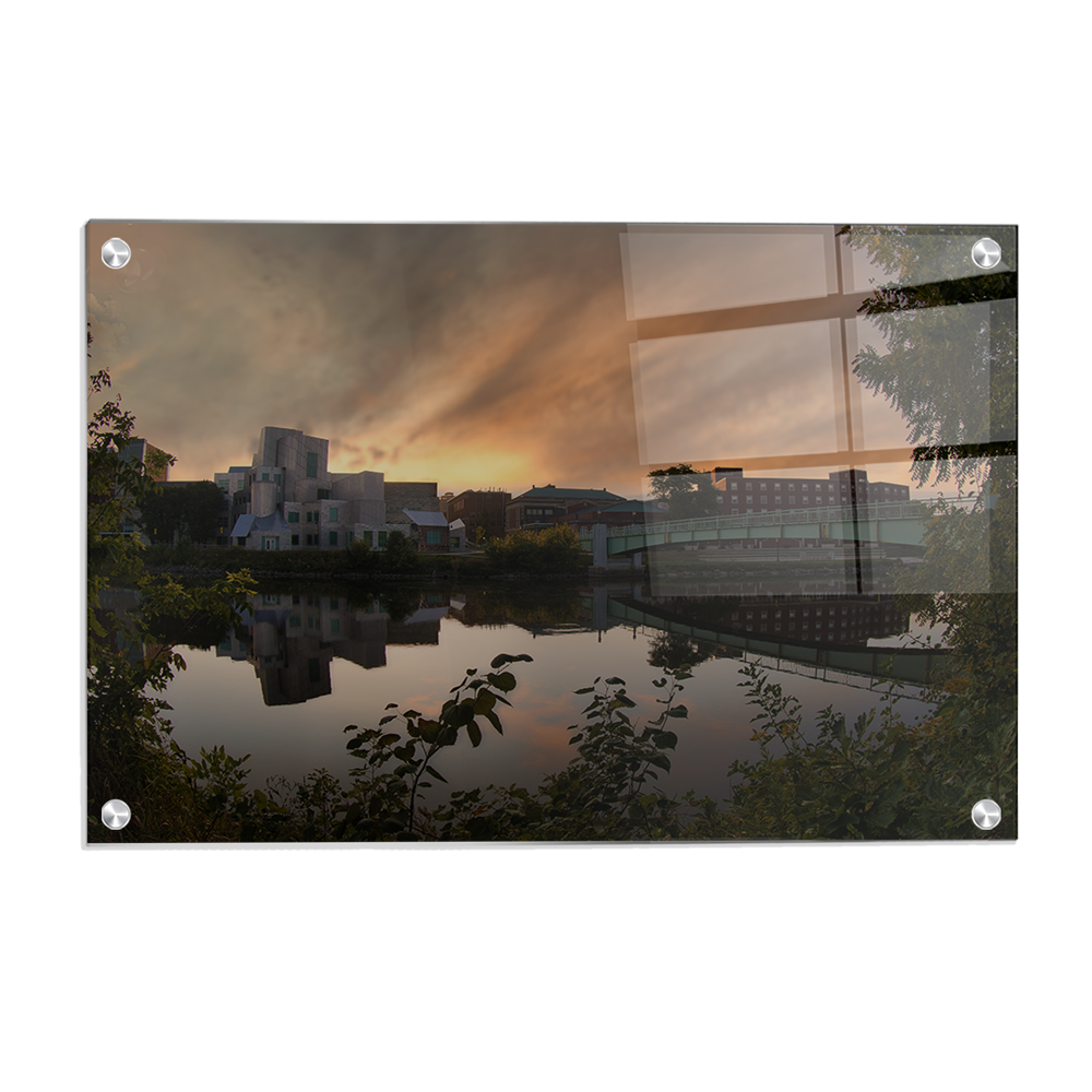 Iowa Hawkeyes - Sunrise on the Iowa River - College Wall Art #Canvas