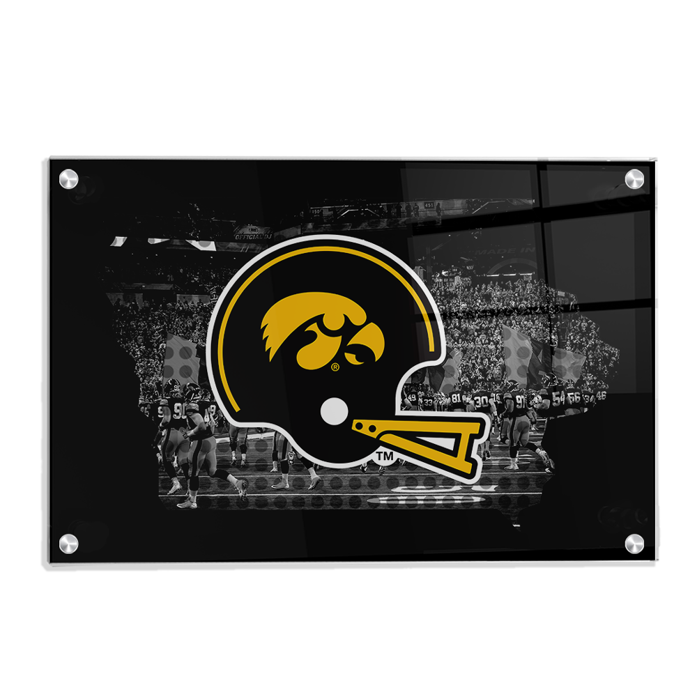 Iowa Hawkeyes - Iowa's Football State - College Wall Art #Canvas