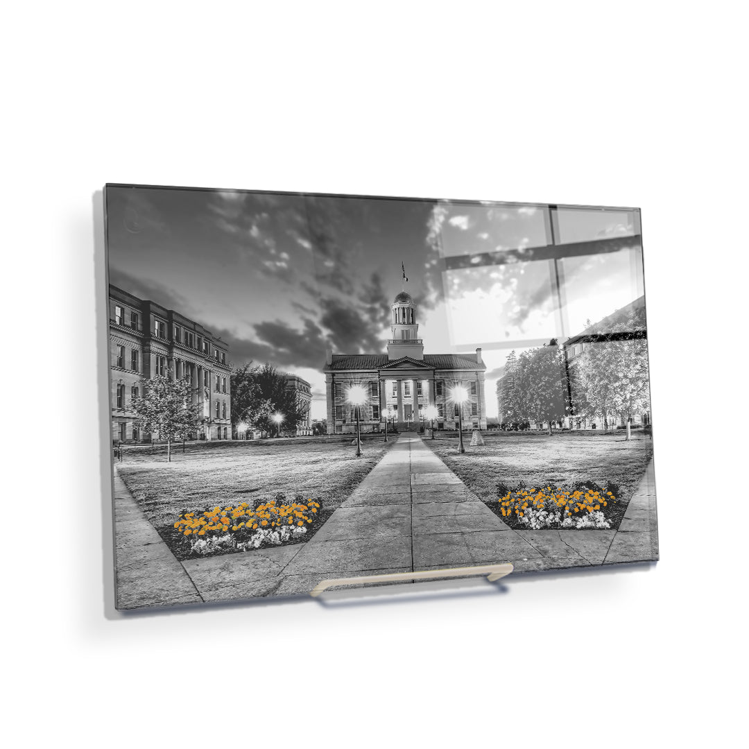 Iowa Hawkeyes - Pentacrest Black and Gold - College Wall Art #Canvas