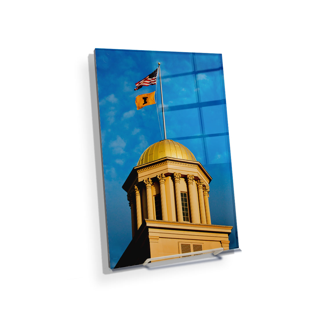 Iowa Hawkeyes - The Gold Dome - College Wall Art #Canvas