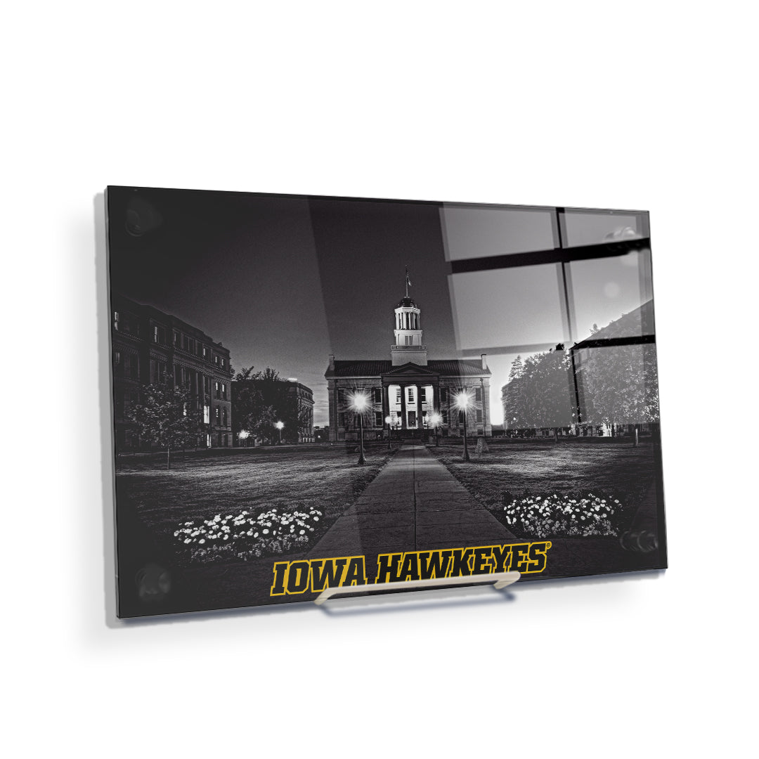 Iowa Hawkeyes - B&W Iowa Hawkeyes - College Wall Art #Canvas