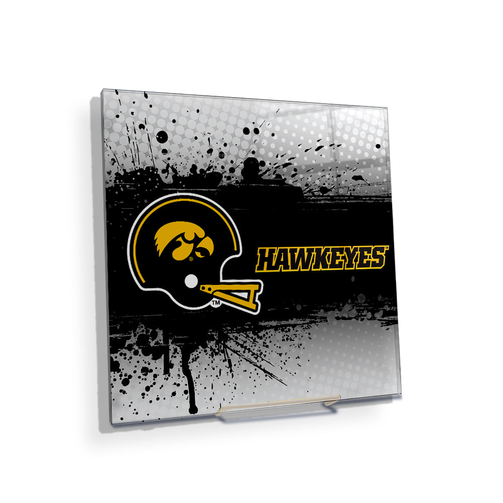 Iowa Hawkeyes - Iowa Black Helmet Hawkeyes - College Wall Art #Canvas