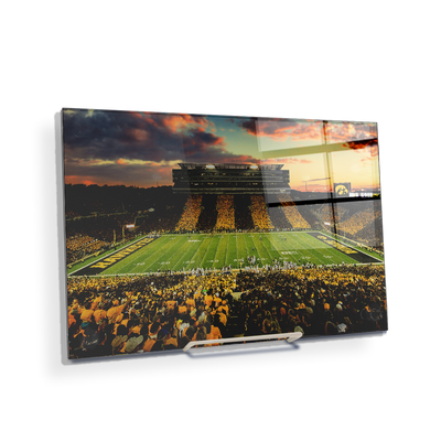 Iowa Hawkeyes - Kinnick Stadium Stripe Out Sunset - College Wall Art #Acrylic Mini