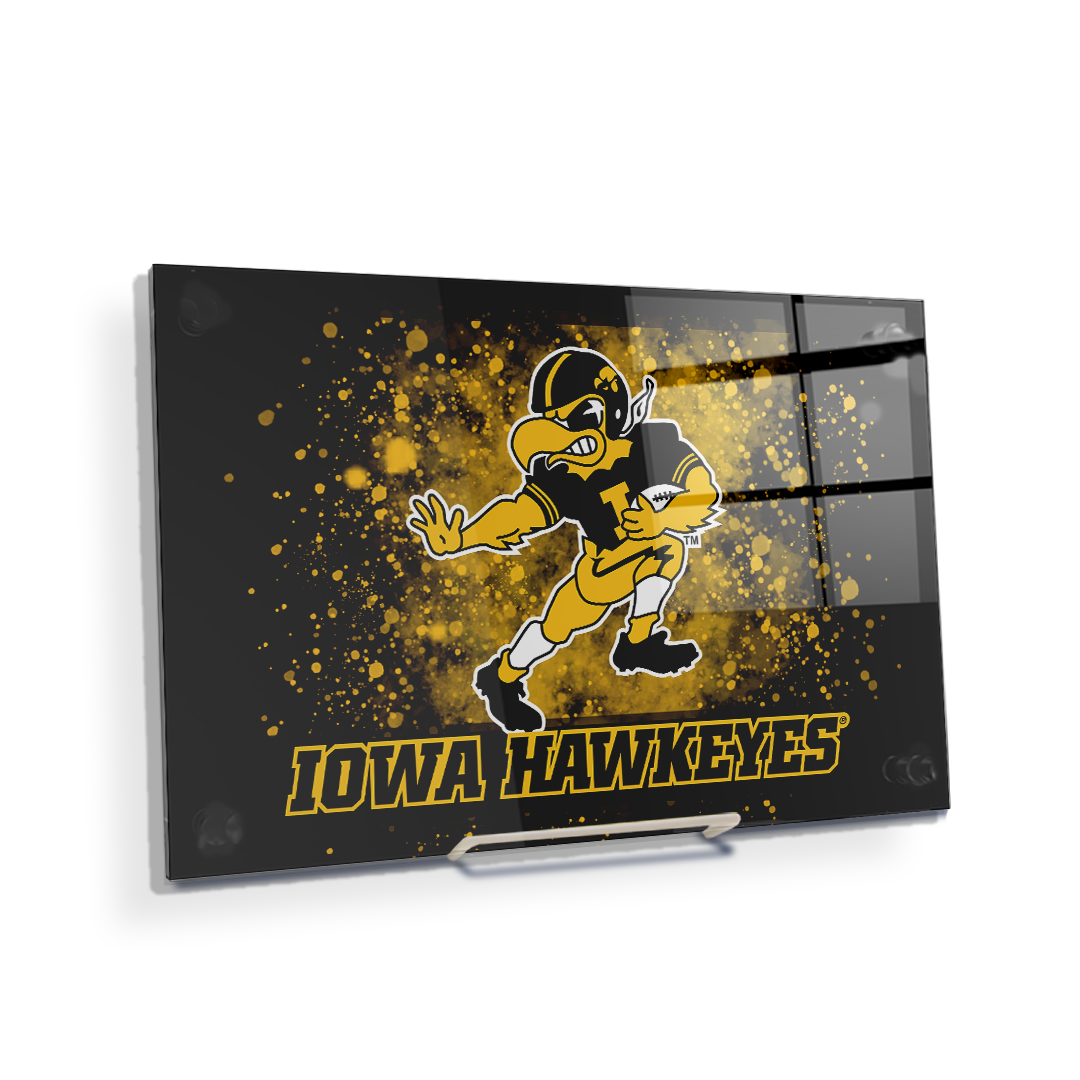 Iowa Hawkeyes - Old School Herkey's Iowa Hawkeyes - College Wall Art #Canvas