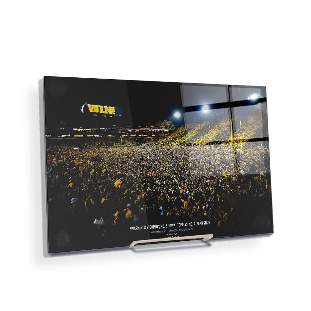 Iowa Hawkeyes - Swarmin' & Stomin' Kinnick Field No - College Wall Art #Canvas