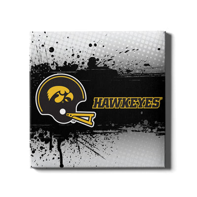Iowa Hawkeyes - Iowa Black Helmet Hawkeyes - College Wall Art #Canvas