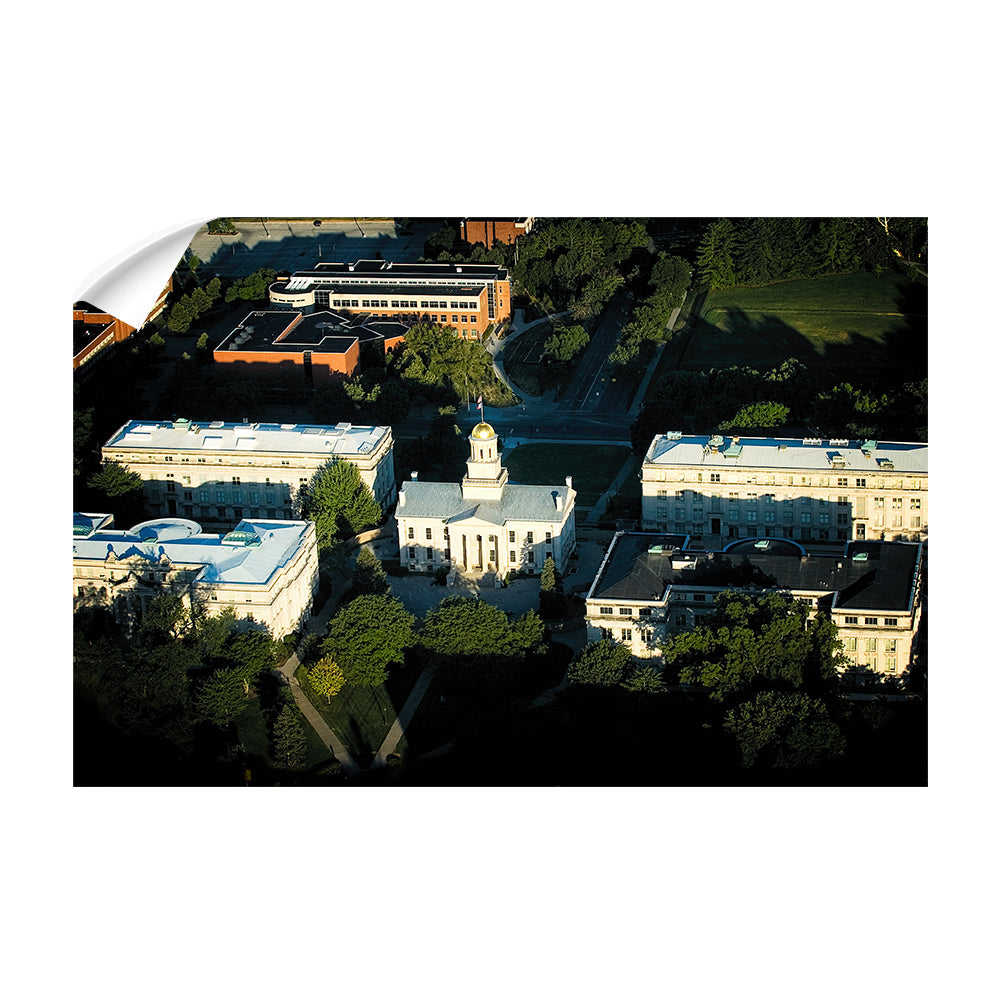 Iowa Hawkeyes - Aerial Pentacrest - College Wall Art #Canvas