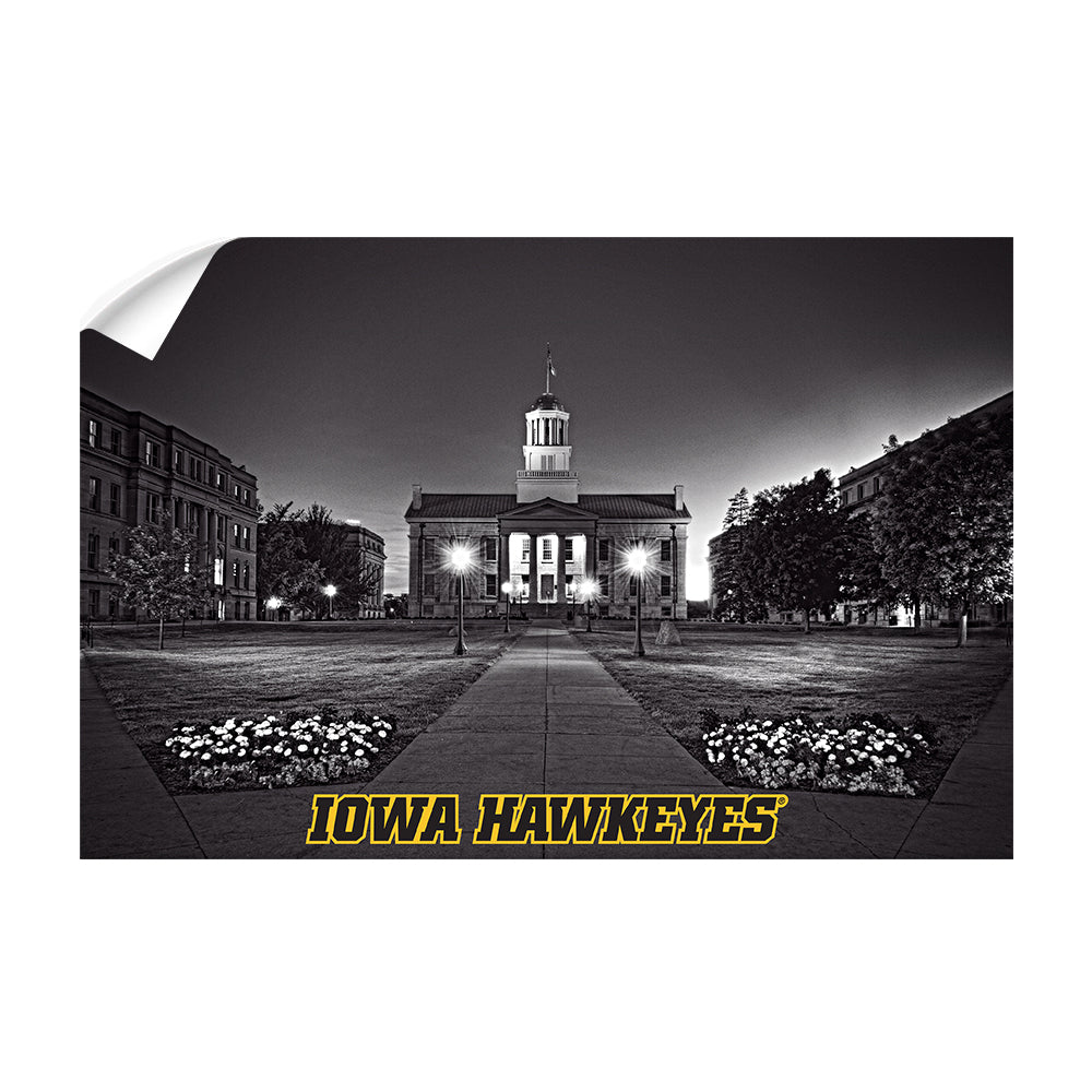 Iowa Hawkeyes - B&W Iowa Hawkeyes - College Wall Art #Canvas