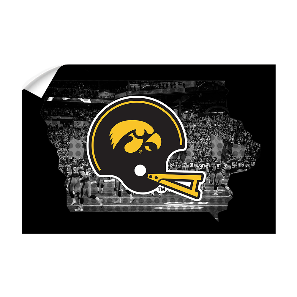 Iowa Hawkeyes - Iowa's Football State - College Wall Art #Canvas