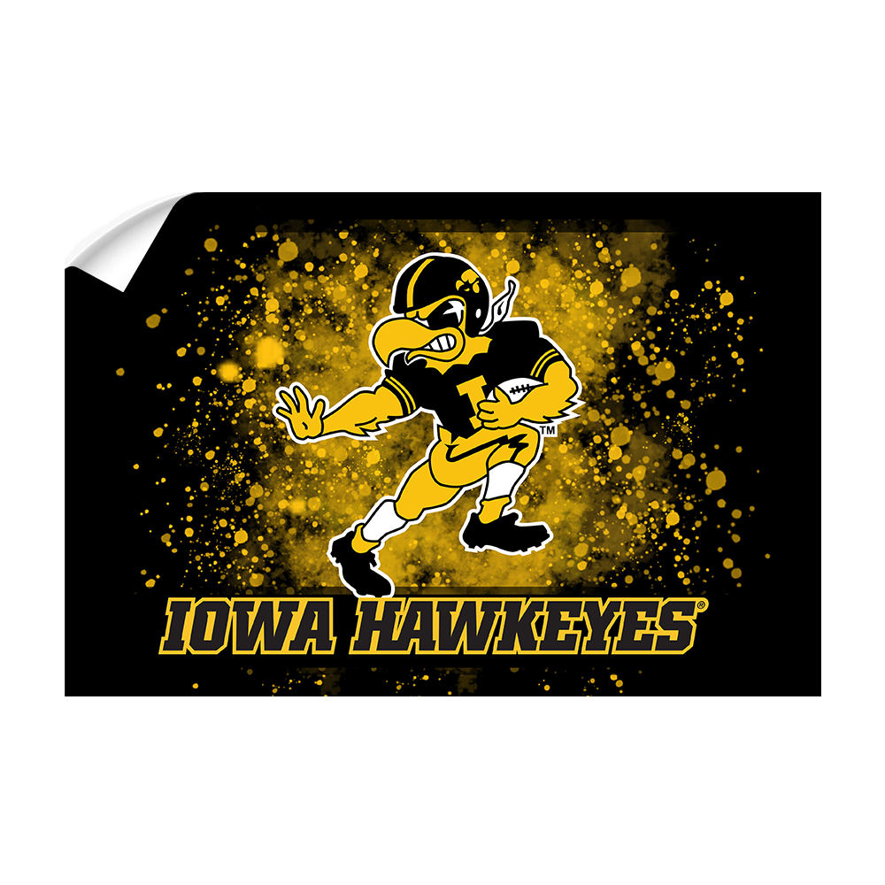 Iowa Hawkeyes - Old School Herkey's Iowa Hawkeyes - College Wall Art #Canvas