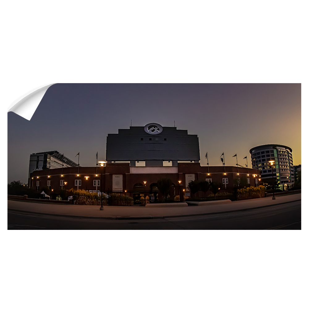 Iowa Hawkeyes - Kinnick Game Day Dawn Panoramic - College Wall Art #Canvas