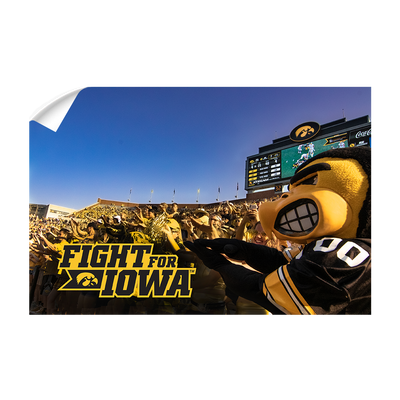Iowa Hawkeyes - Herky Fight for Iowa - College Wall Art #Wall Decal
