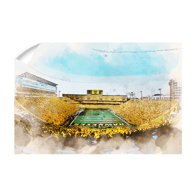 Iowa Hawkeyes - Gold Game Watercolor - College Wall Art #Wall Decal