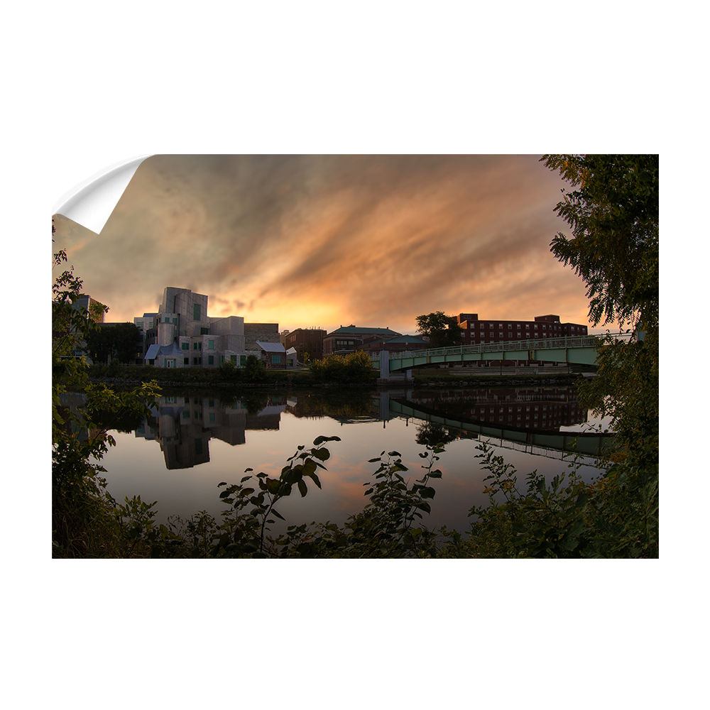 Iowa Hawkeyes - Sunrise on the Iowa River - College Wall Art #Canvas