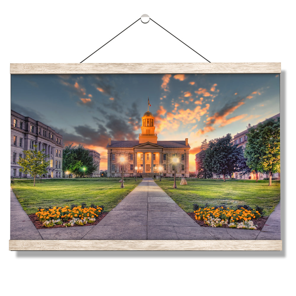 Iowa Hawkeyes- Pentacrest Sunset - College Wall Art #Canvas