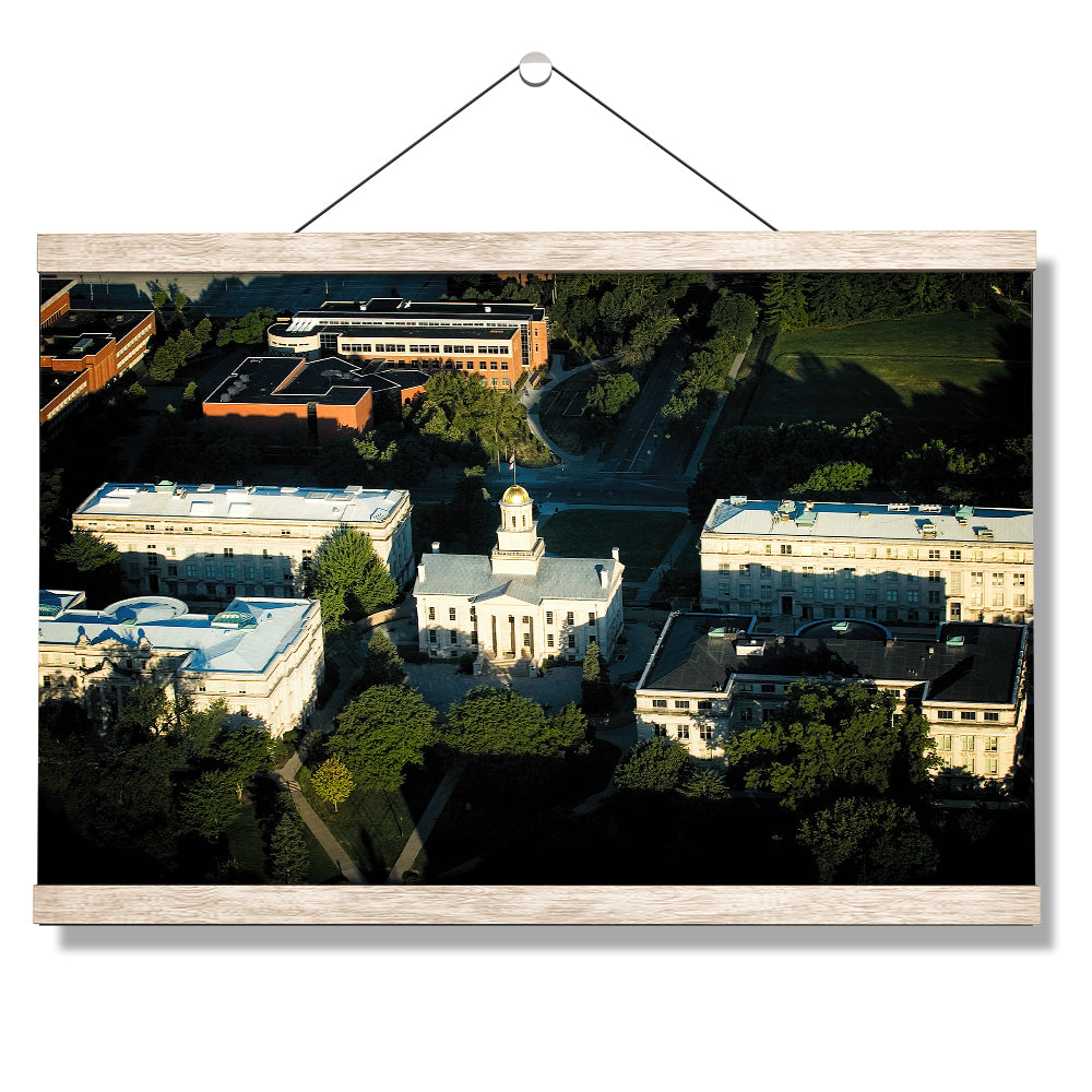 Iowa Hawkeyes - Aerial Pentacrest - College Wall Art #Canvas