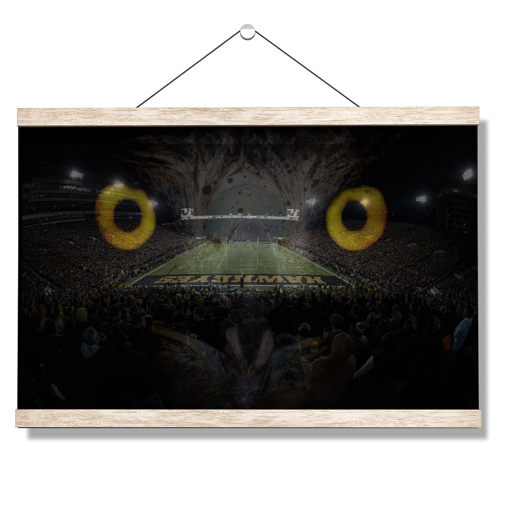 Iowa Hawkeyes - Gold Hawkeyes - College Wall Art #Canvas