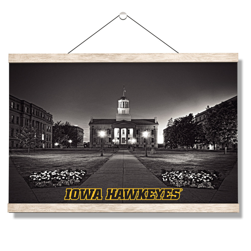 Iowa Hawkeyes - B&W Iowa Hawkeyes - College Wall Art #Canvas