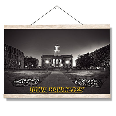 Iowa Hawkeyes - B&W Iowa Hawkeyes - College Wall Art #Hanging Canvas
