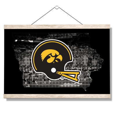 Iowa Hawkeyes - Iowa's Football State - College Wall Art #Hanging Canvas