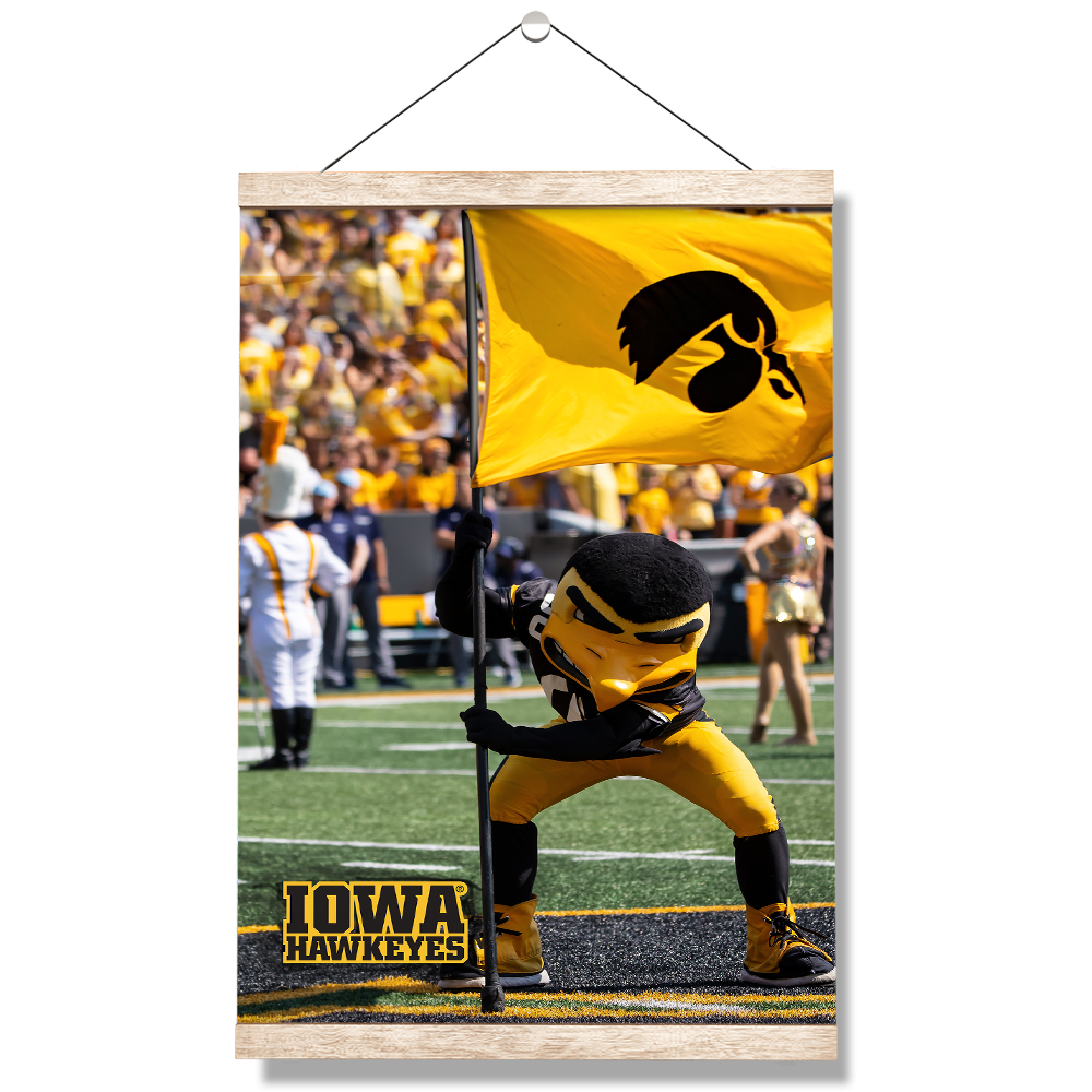 Iowa Hawkeyes - Iowa Hawkeyes Herky on the 50 - College Wall Art #Canvas
