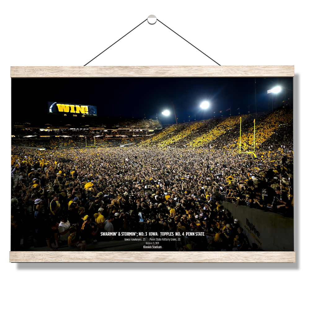 Iowa Hawkeyes - Swarmin' & Stomin' Kinnick Field No - College Wall Art #Canvas