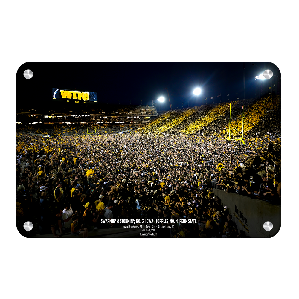 Iowa Hawkeyes - Swarmin' & Stomin' Kinnick Field No - College Wall Art #Canvas