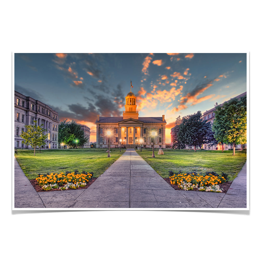 Iowa Hawkeyes- Pentacrest Sunset - College Wall Art #Canvas