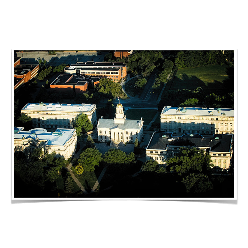 Iowa Hawkeyes - Aerial Pentacrest - College Wall Art #Canvas