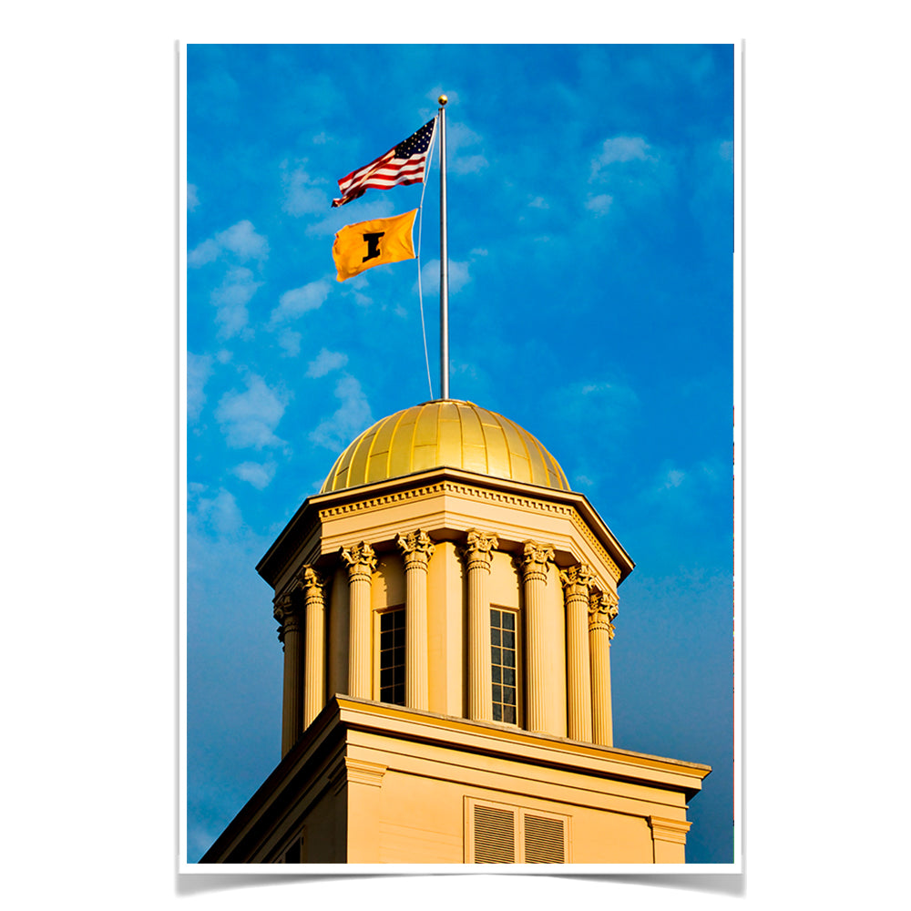 Iowa Hawkeyes - The Gold Dome - College Wall Art #Canvas