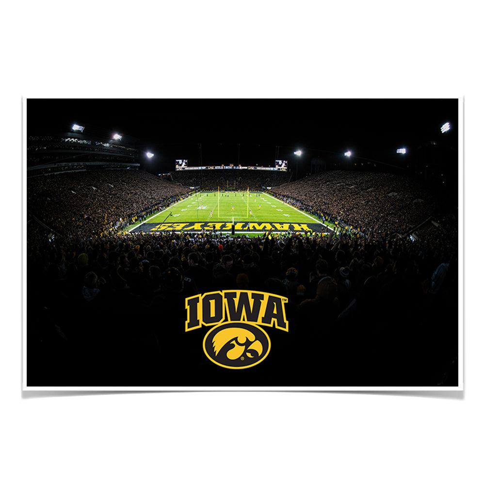 Iowa Hawkeyes - Iowa Black Out - College Wall Art #Canvas